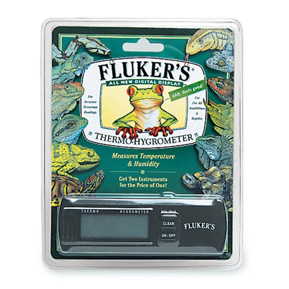 Fluker's Digital Thermo-Hygrometer Black 1ea