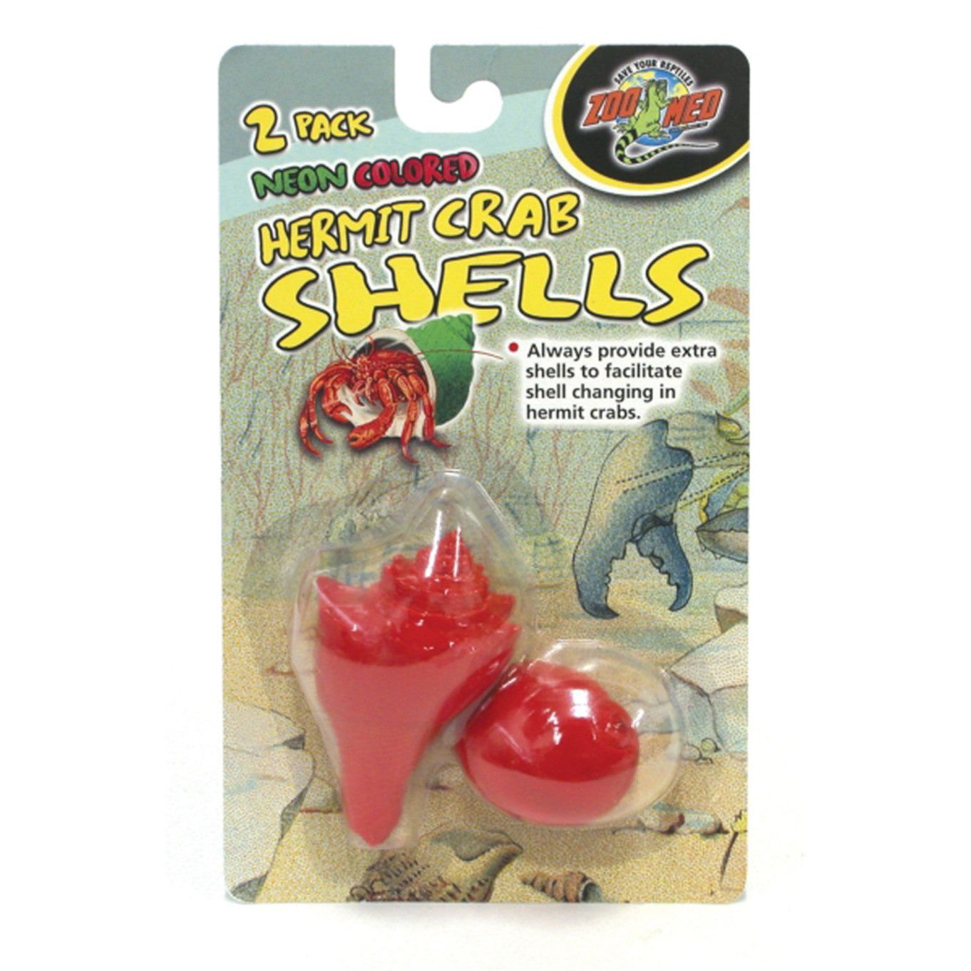 Zoo Med Hermit Crab Decorative Shell Neon Shell Assorted 1ea/2 pk