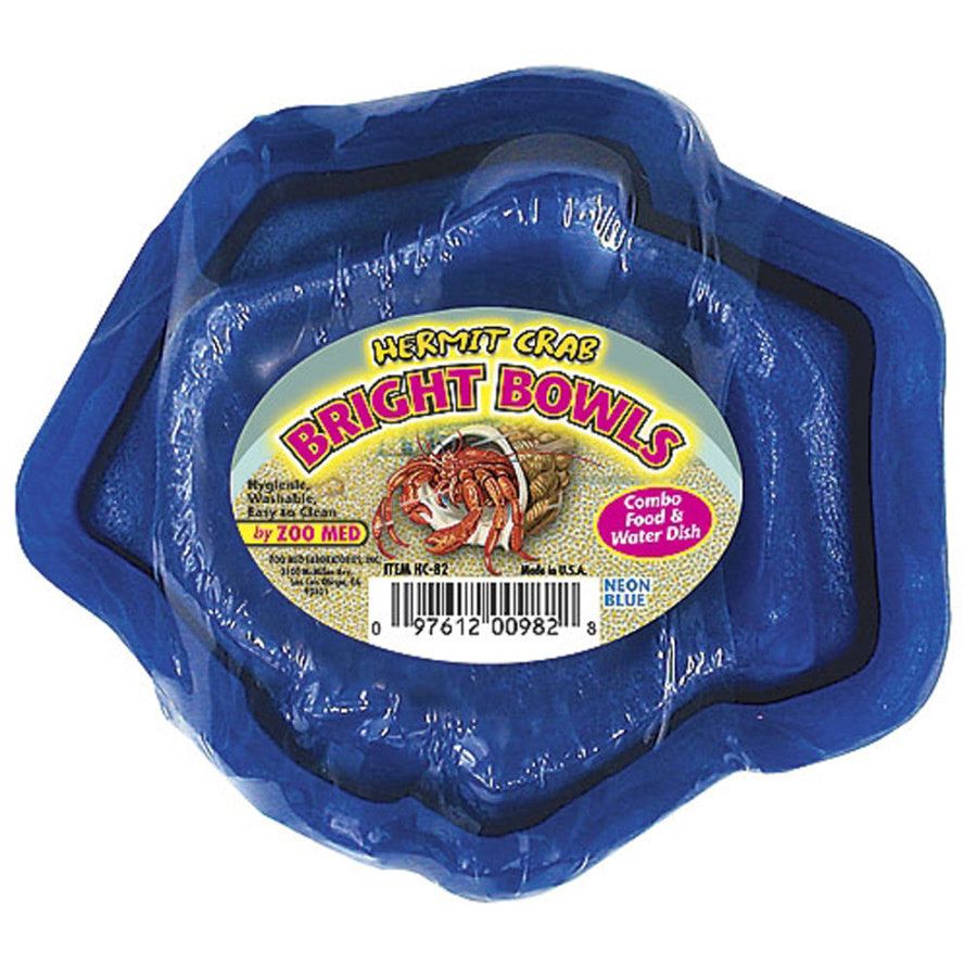 Zoo Med Hermit Crab Bright Bowl Neon Blue 1ea