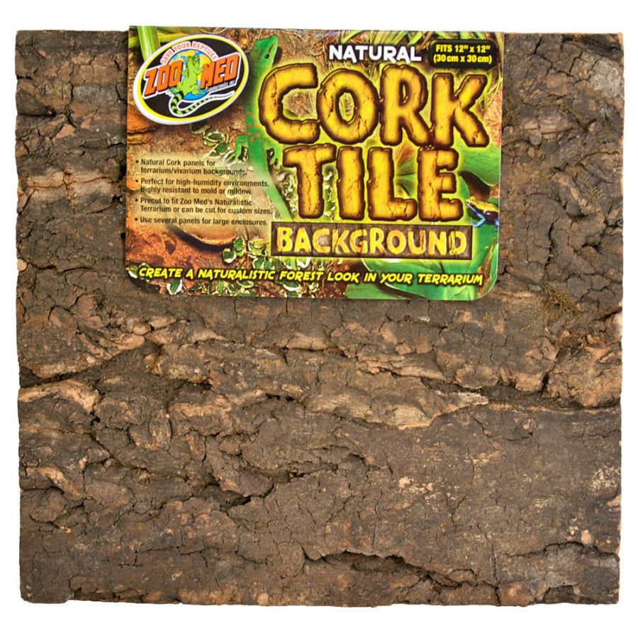 Zoo Med Natural Cork Tile Background Brown 1ea/12In X 12 in, SM
