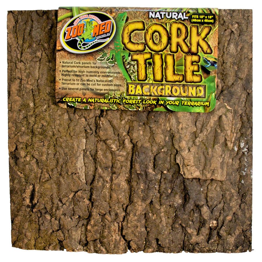 Zoo Med Natural Cork Tile Background Brown 1ea/18In X 18 in, LG
