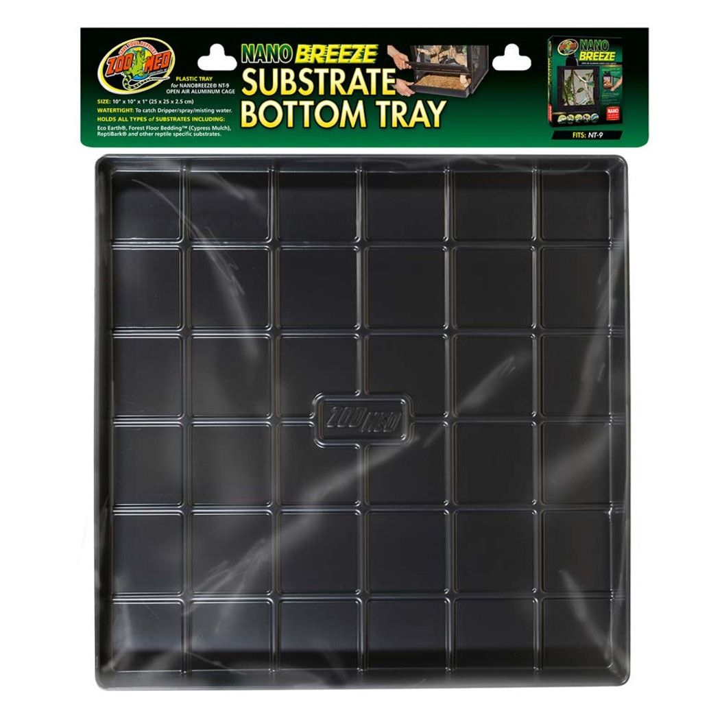 Zoo Med Nano Breeze Substrate Bottom Tray Black 1ea/10 In X 10 in