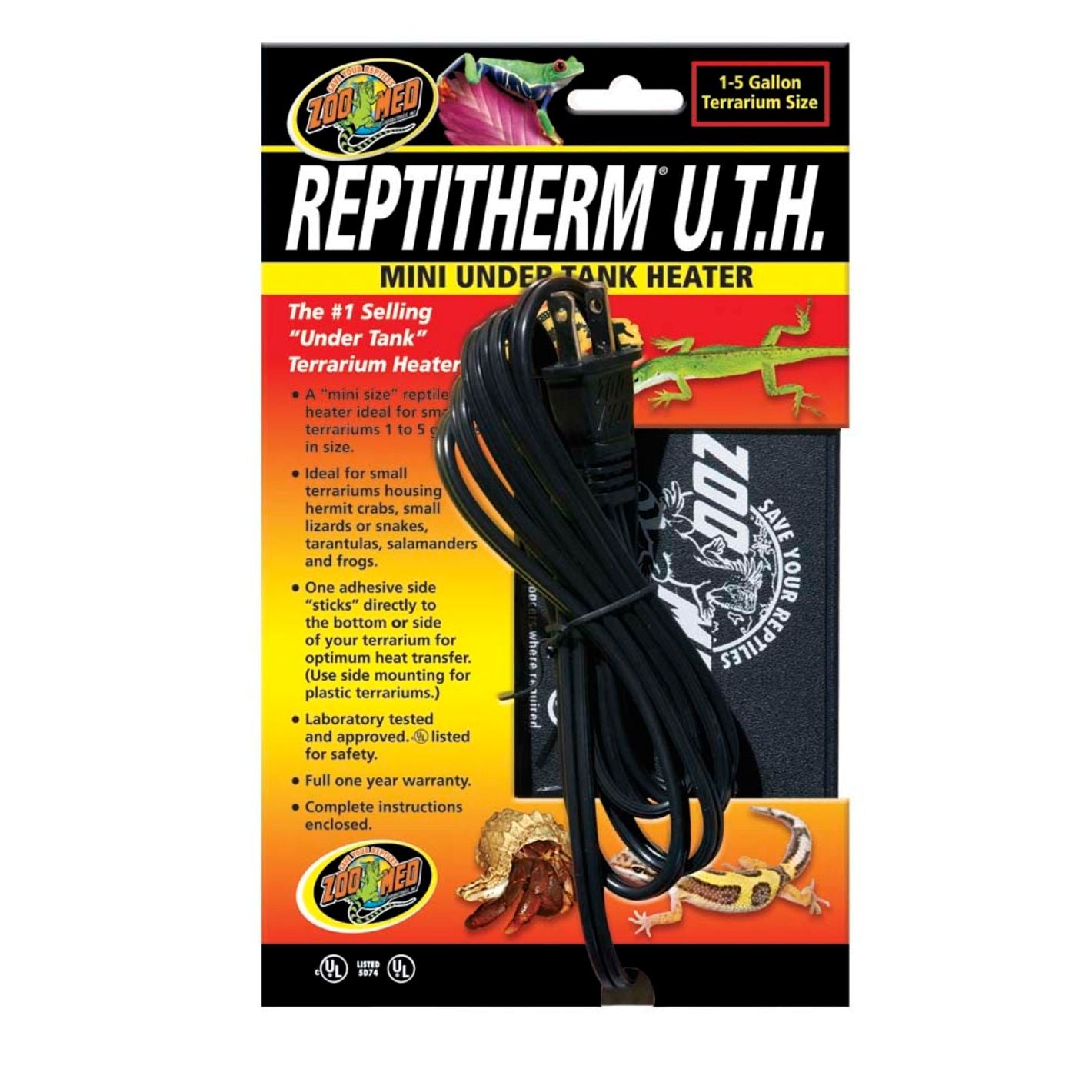 Zoo Med ReptiTherm Under Tank Heater (U.T.H) 4watt 1ea/4In X 5 in, Mini