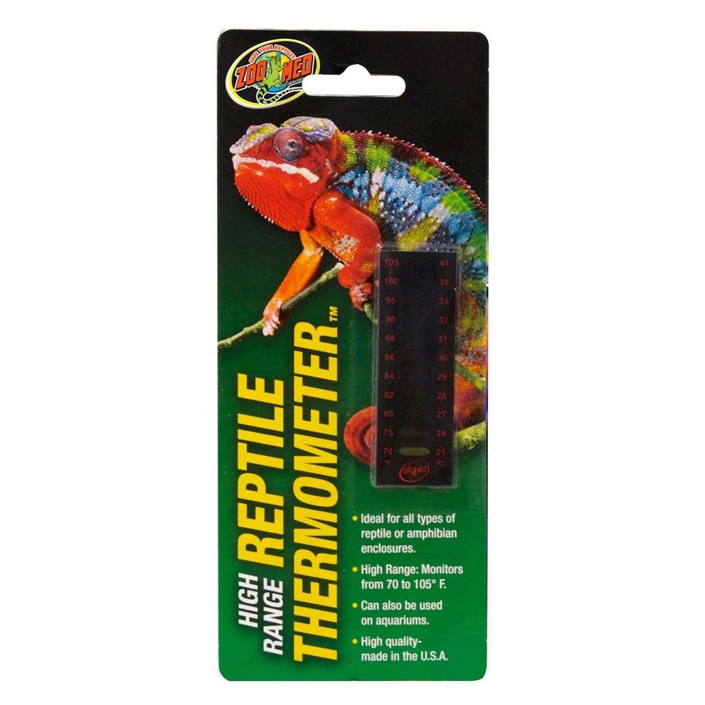 Zoo Med High Range Reptile Thermometer Black 1ea
