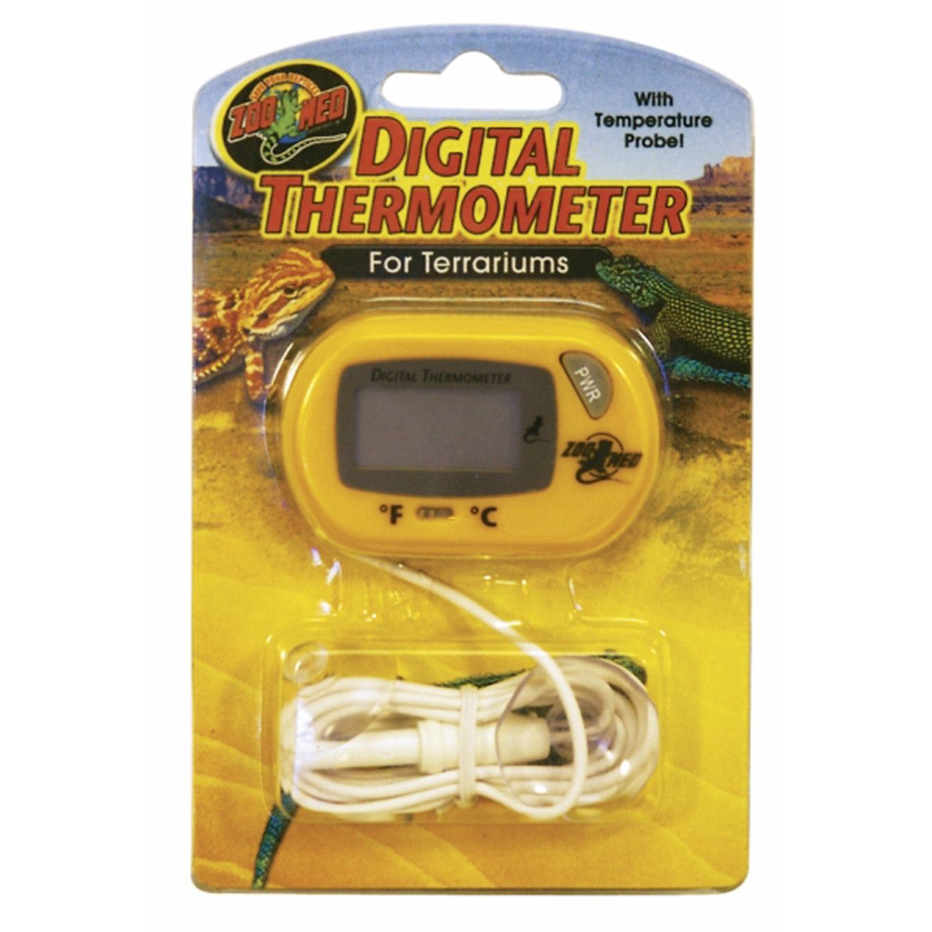 Zoo Med Digital Terrarium Thermometer Yellow 1ea