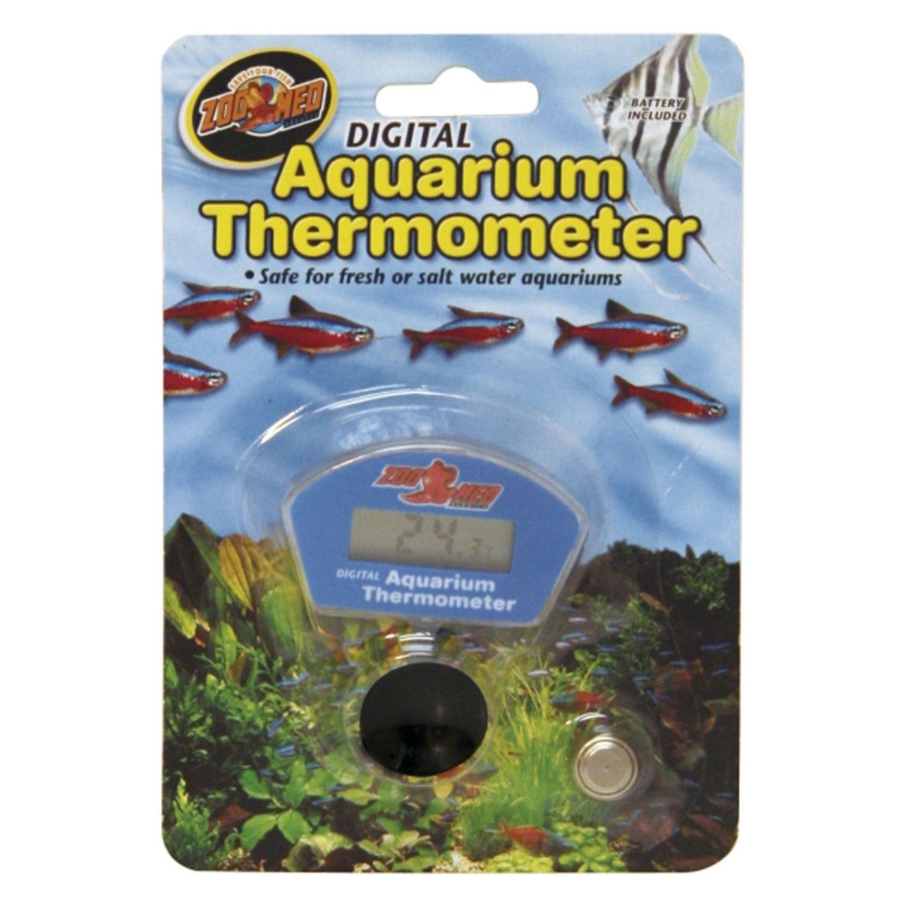 Zoo Med Digital Aquarium Thermometer Blue 1ea