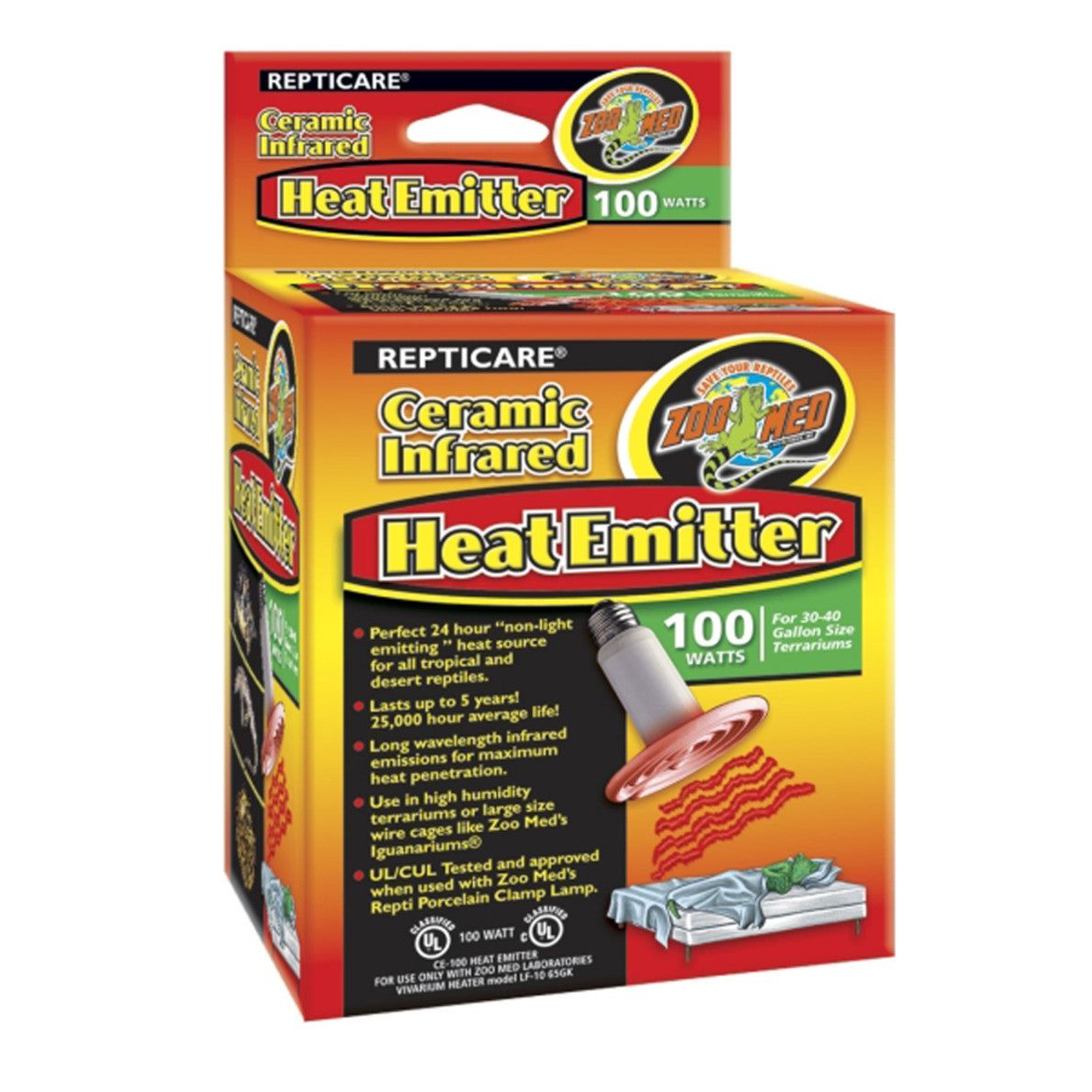 Zoo Med ReptiCare Ceramic Infrared Heat Emitter 1ea/100 W