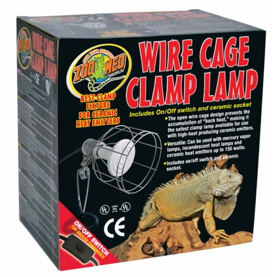 Zoo Med Wire Cage Clamp Lamp Silver 1ea