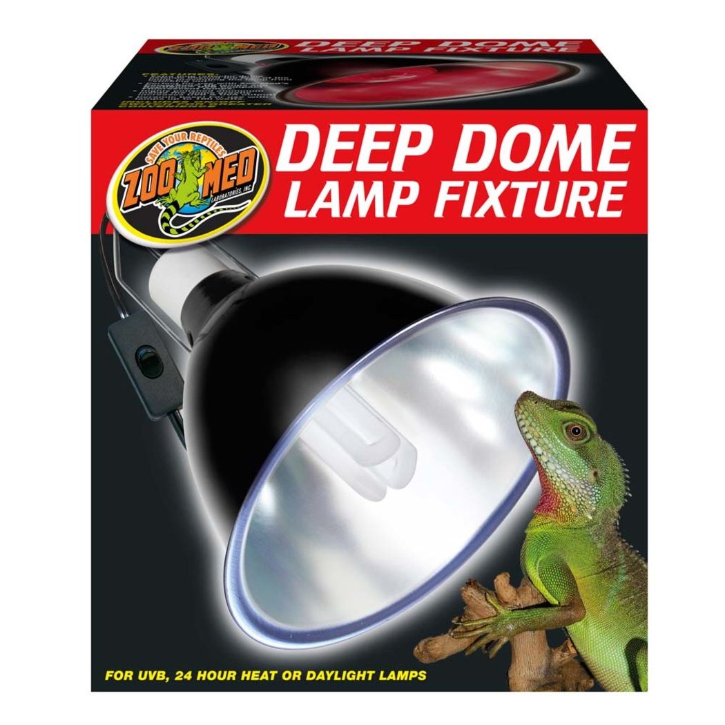 Zoo Med Deep Dome Lamp Fixture Black 1ea/8.5 in