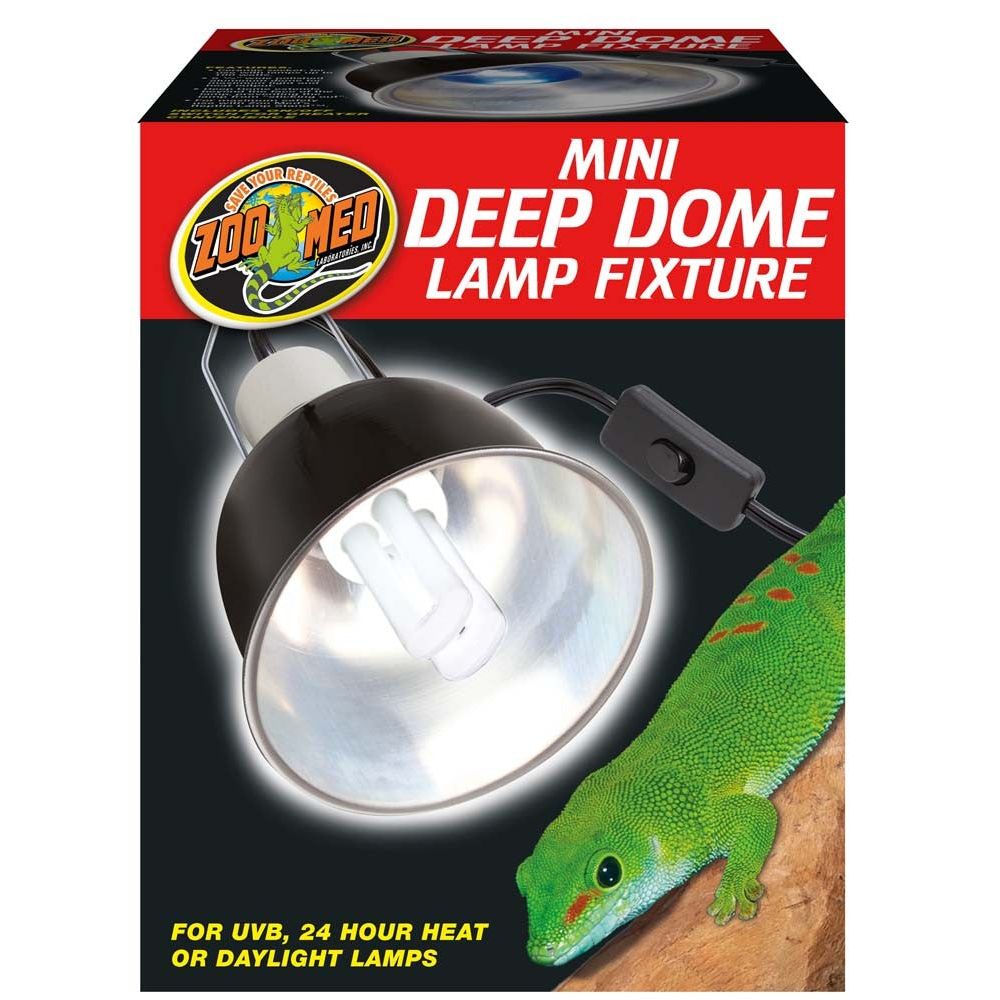 Zoo Med Mini Deep Dome Lamp Fixture Black 1ea/5.5 in, Mini