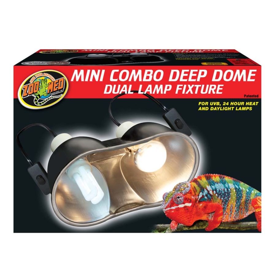 Zoo Med Mini Combo Deep Dome Lamp Fixture Black 1ea