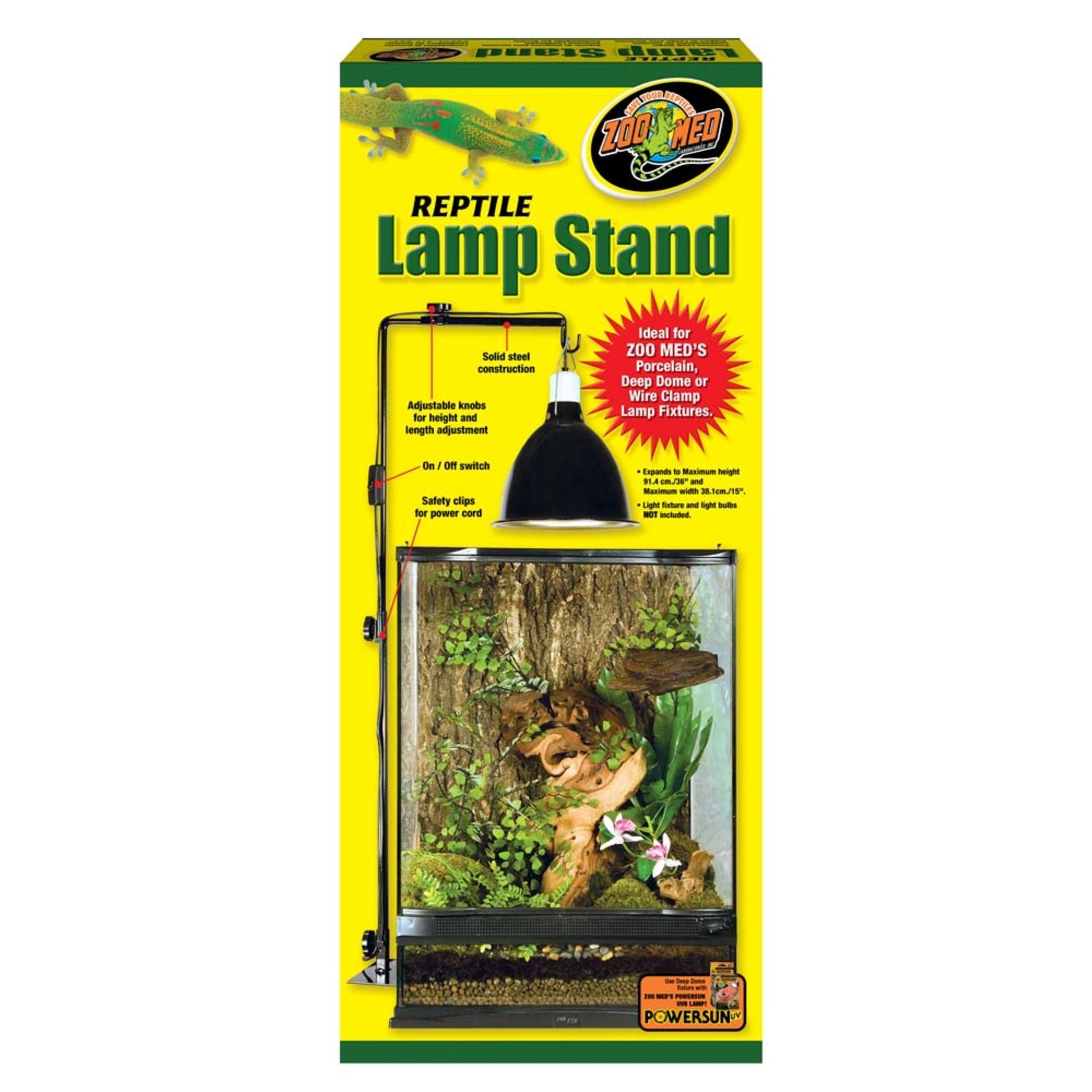 Zoo Med Reptile Lamp Stand Black 1ea/LG