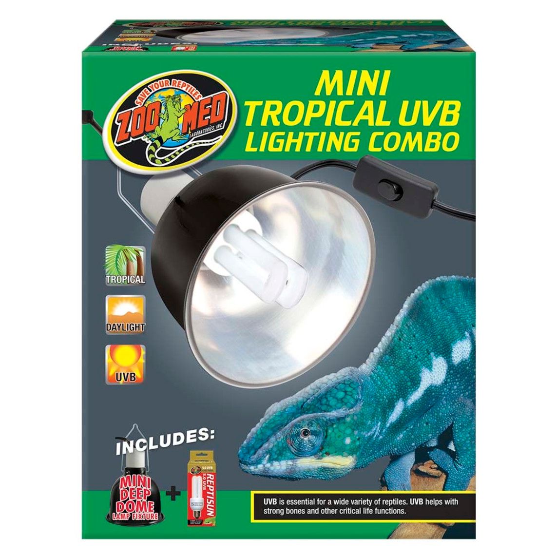 Zoo Med Mini Tropical UVB Lighting Combo 1ea
