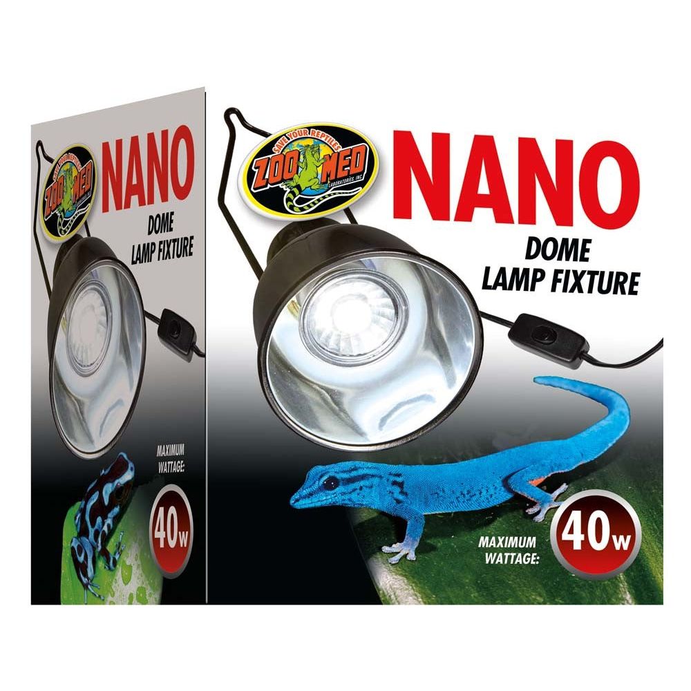 Zoo Med Nano Dome Lamp Fixture Black 1ea/4 in