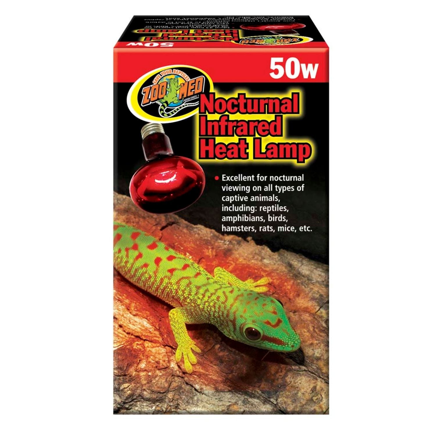 Zoo Med Nocturnal Infrared Heat Lamp 1ea/50 W
