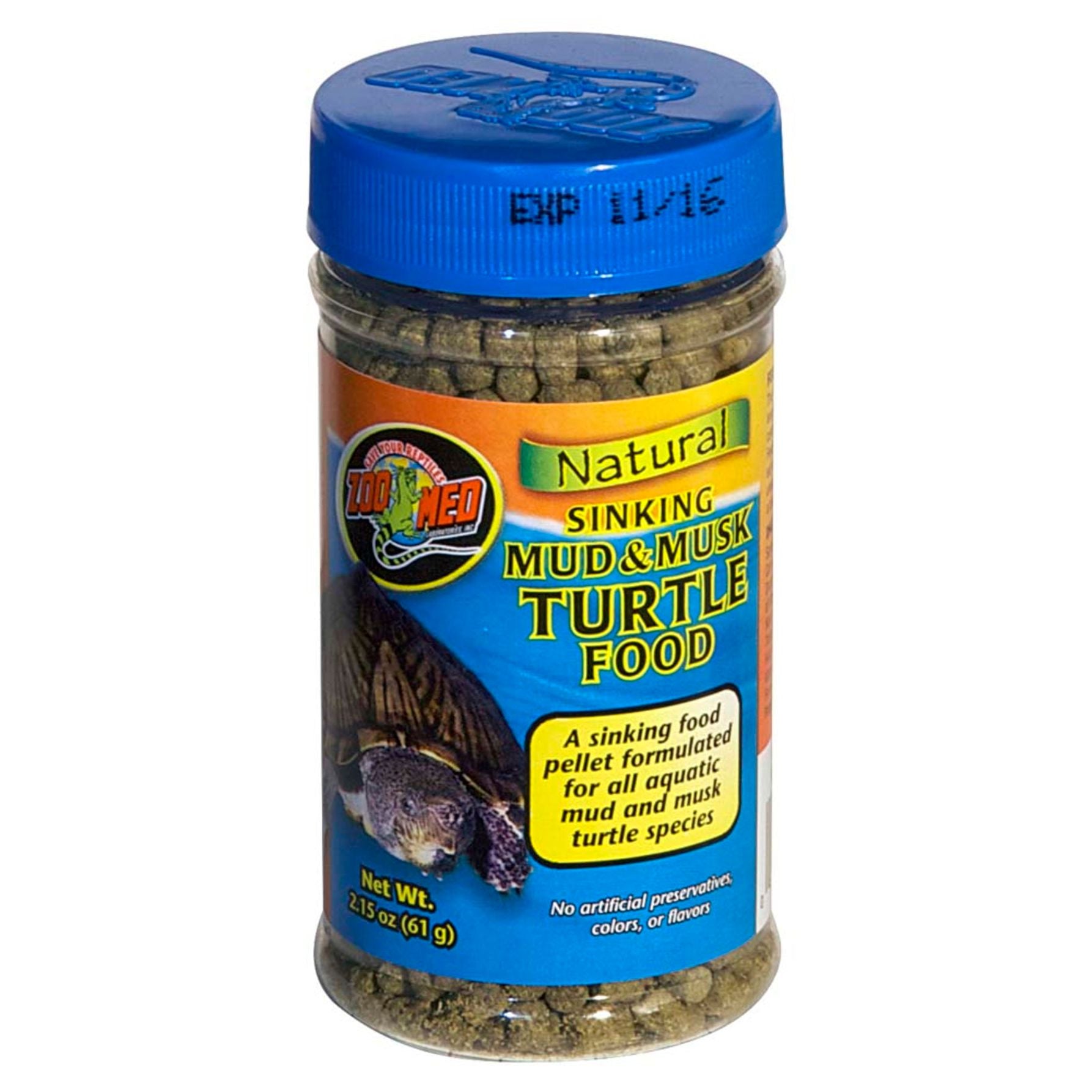 Zoo Med Natural Sinking Mud & Musk Turtle Dry Food 1ea/2.15 oz