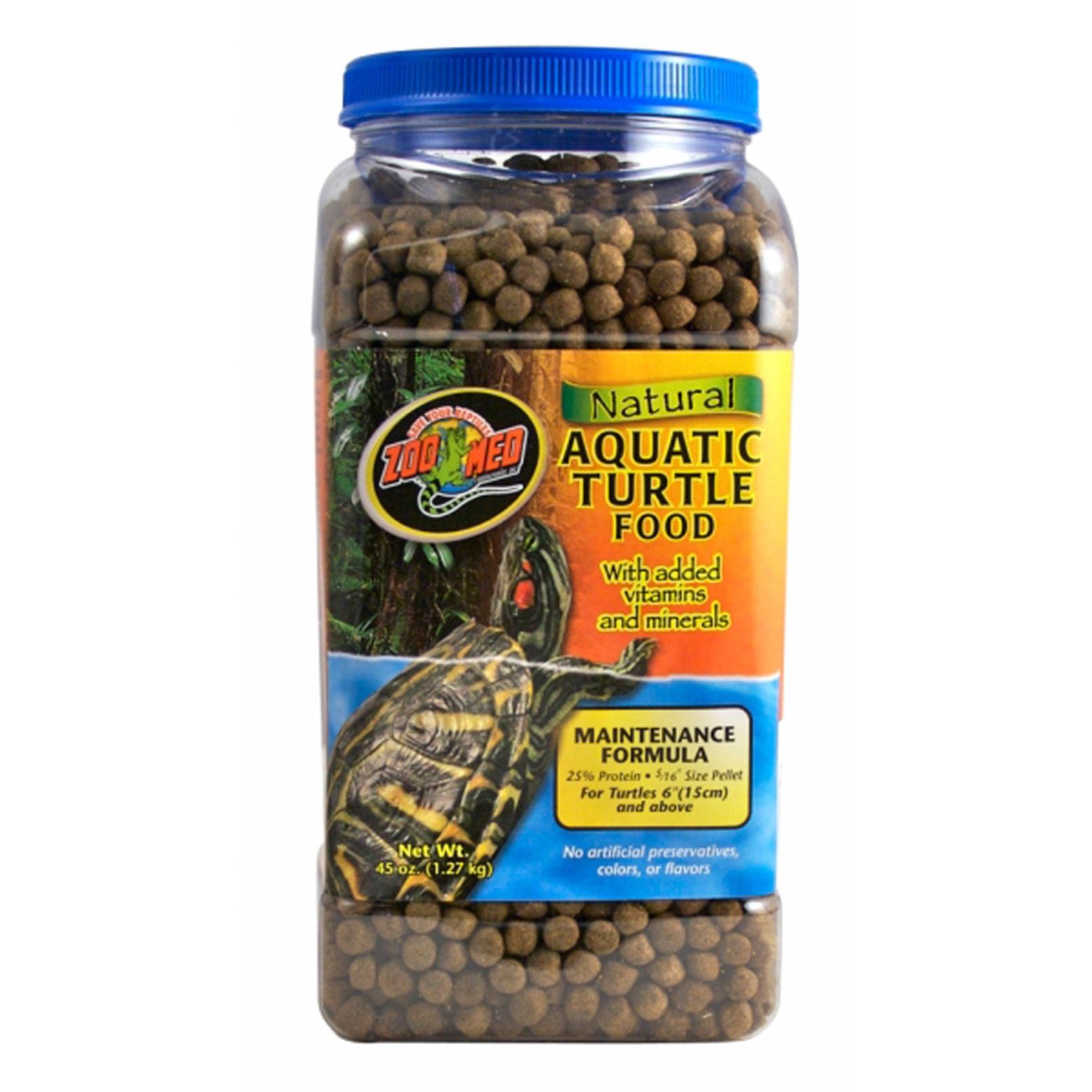 Zoo Med Aquatic Turtle Food Maintenance Formula Dry Food 1ea/45 oz