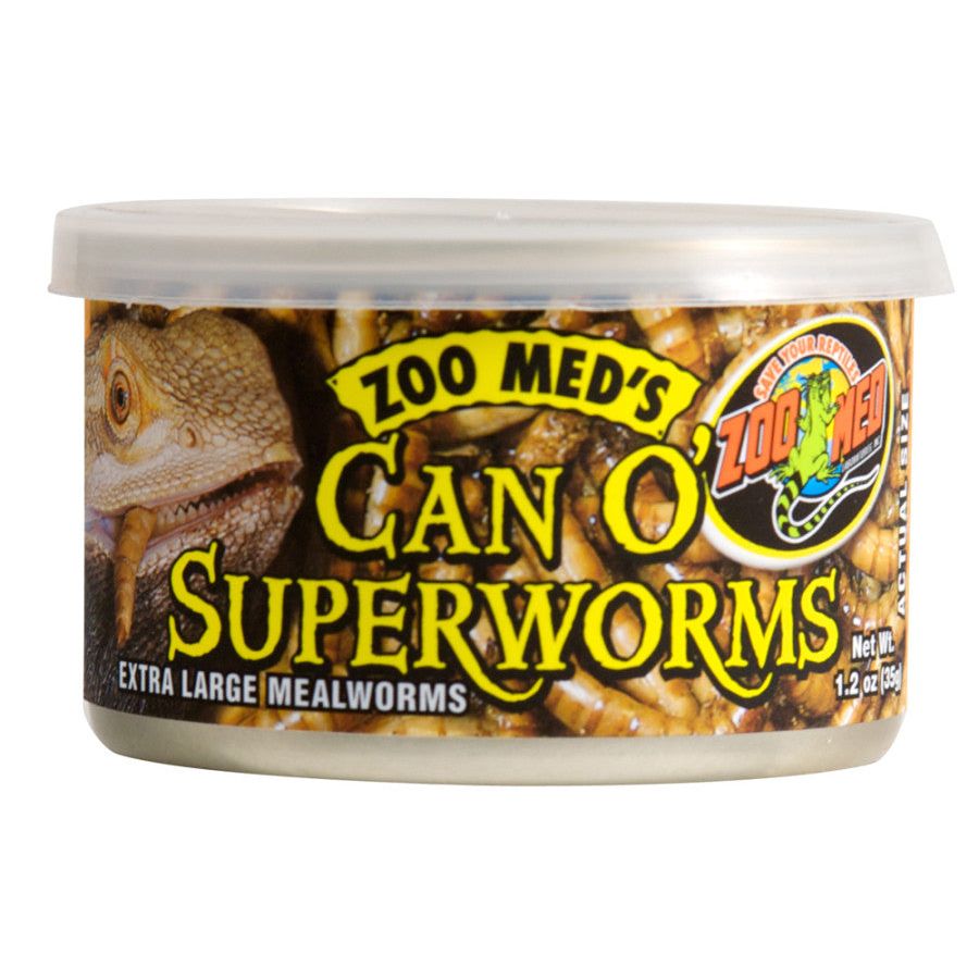 Zoo Med Can O' Superworms Reptile Wet Food 1ea/1.2 oz