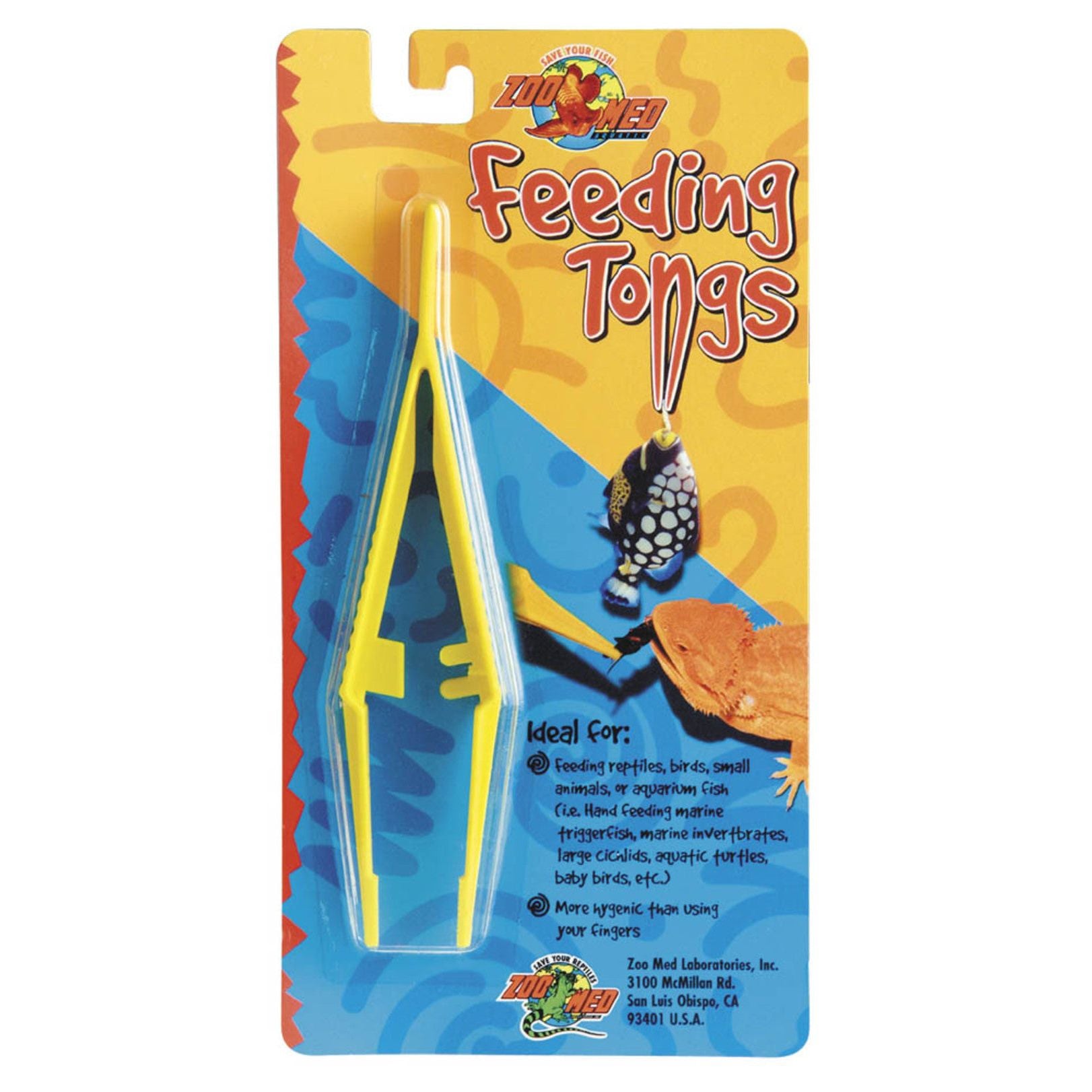 Zoo Med Deluxe High Quality Feeding Tongs Yellow 1ea/6 in