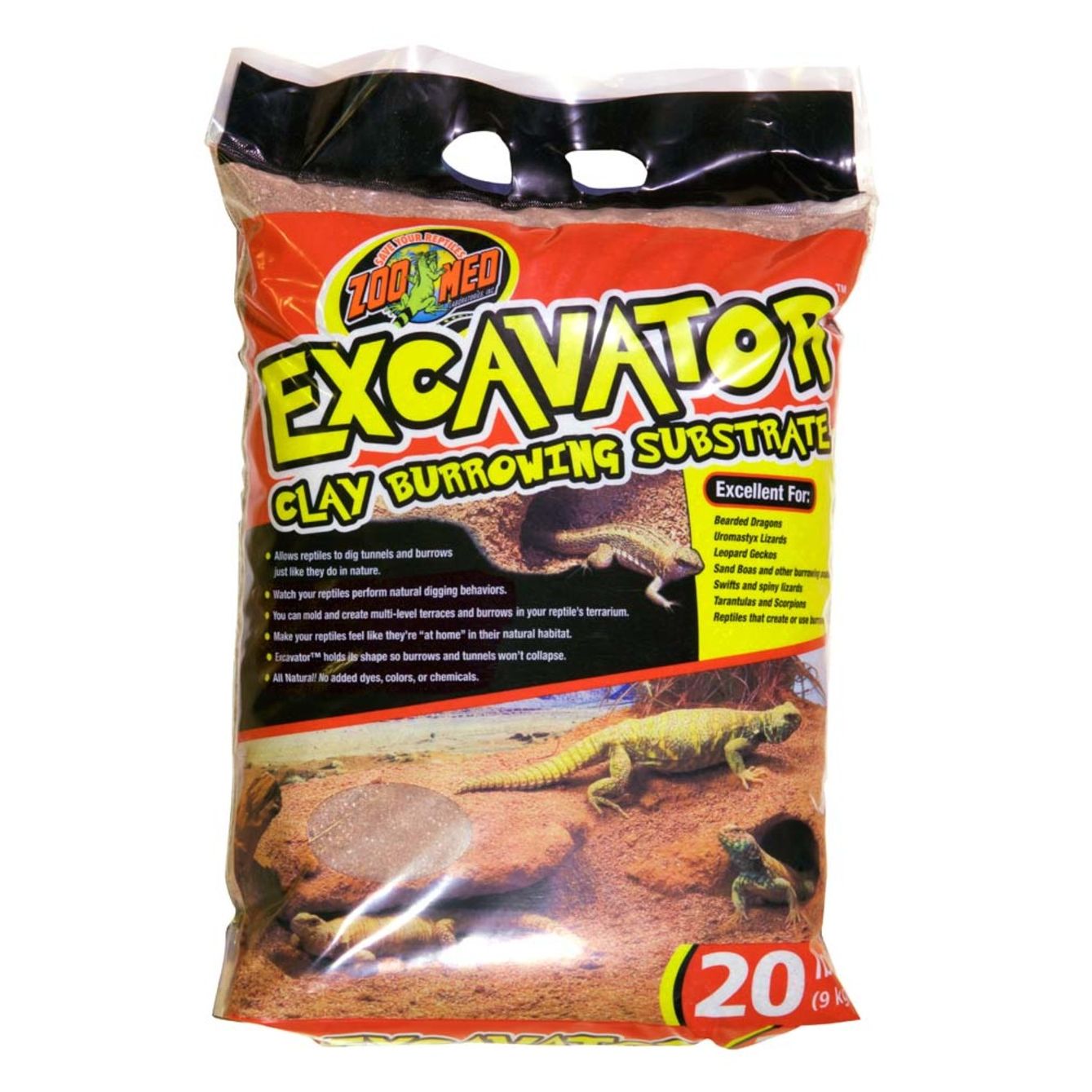 Zoo Med Excavator Clay Burrowing Substrate Brown 1ea/20 lb