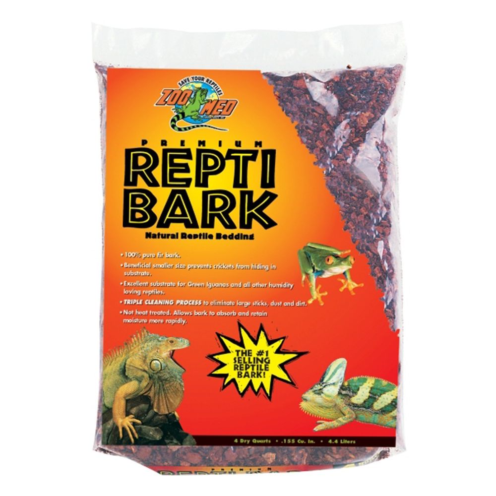 Zoo Med Premium ReptiBark Bedding Substrate Brown 1ea/4 qt