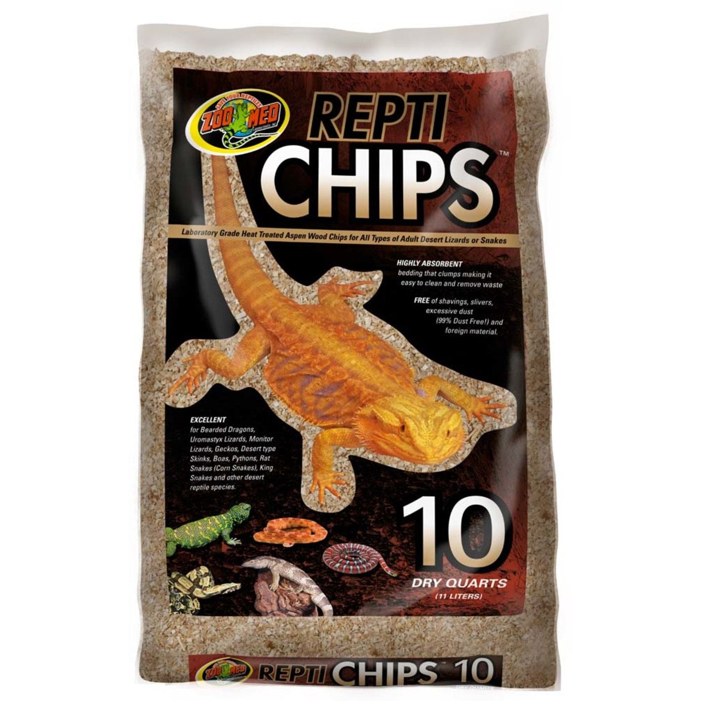 Zoo Med Repti Chips Substrate Brown 1ea/10 qt