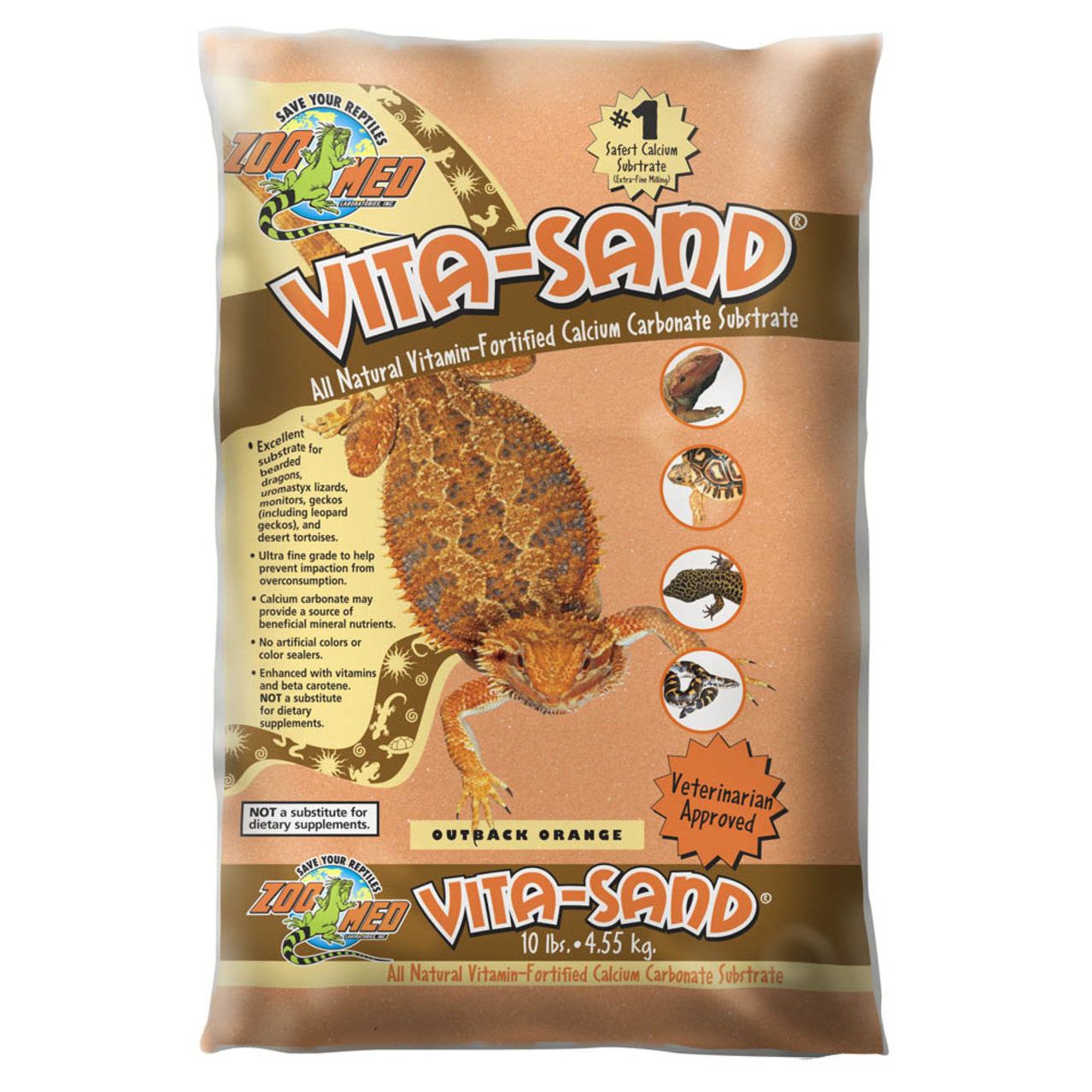 Zoo Med Vita-Sand Substrate Outback Orange 3ea/10 lb