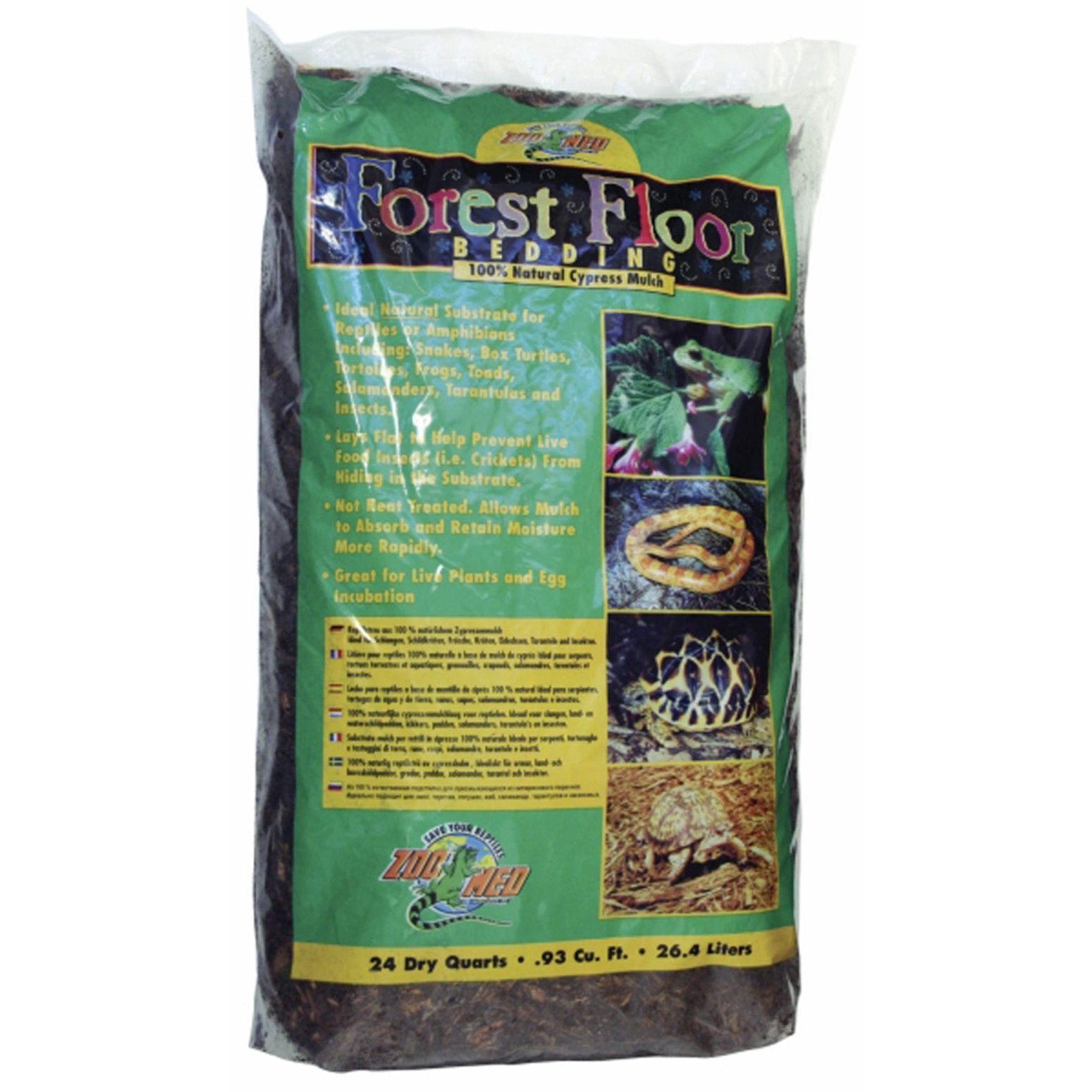 Zoo Med Forest Floor Natural Cypress Mulch Bedding Substrate Brown 1ea/24 qt