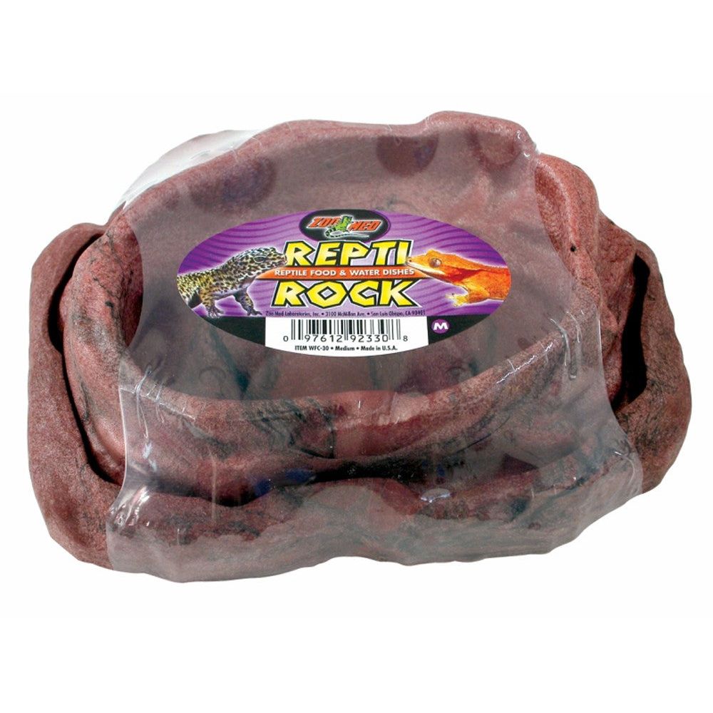 Zoo Med Combo Repti Rock Food and Water Dish Brown 1ea/MD