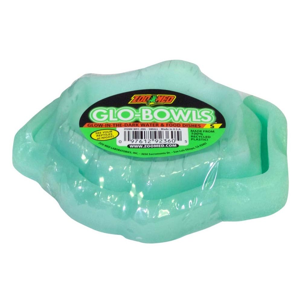 Zoo Med Glo-Bowl Glow in the Dark Combo Bowl Green 1ea/SM
