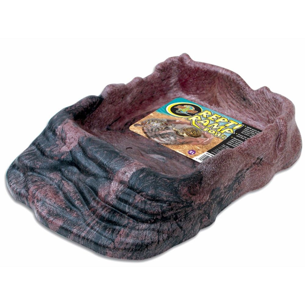 Zoo Med Repti Ramp Bowl Black/Brown 1ea/XL