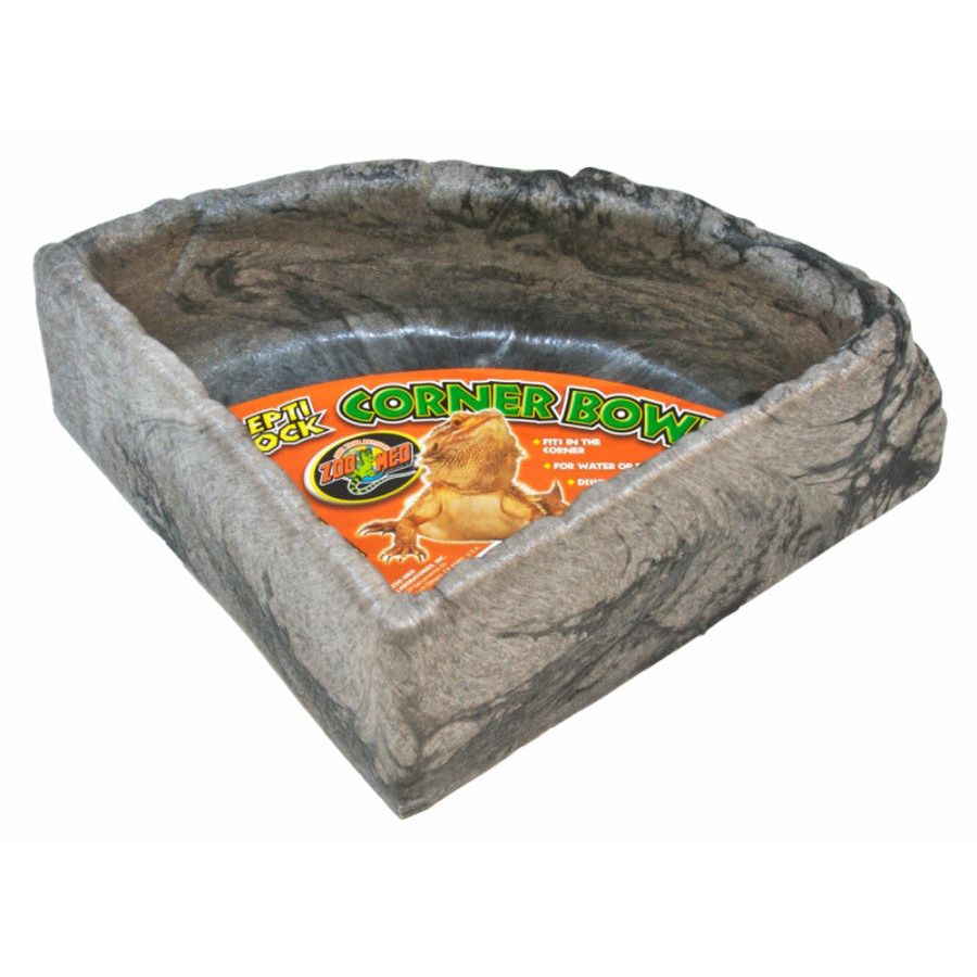 Zoo Med Repti Rock Corner Bowl Water Dish Assorted 1ea/LG