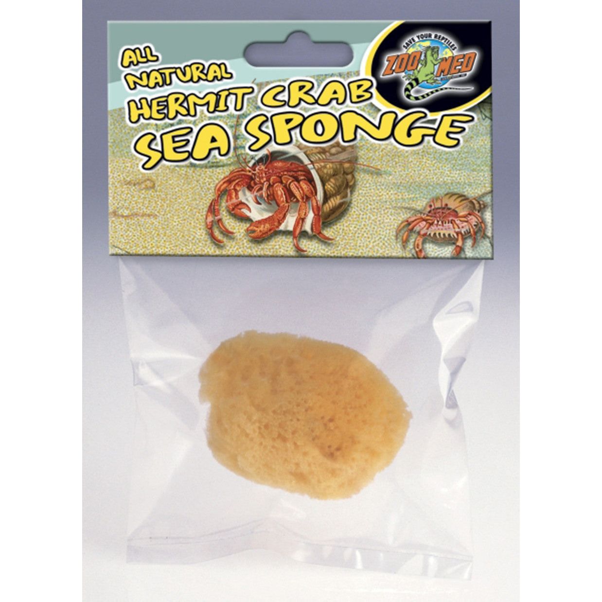 Zoo Med All Natural Hermit Crab Sea Sponge Yellow 1ea/1 ct