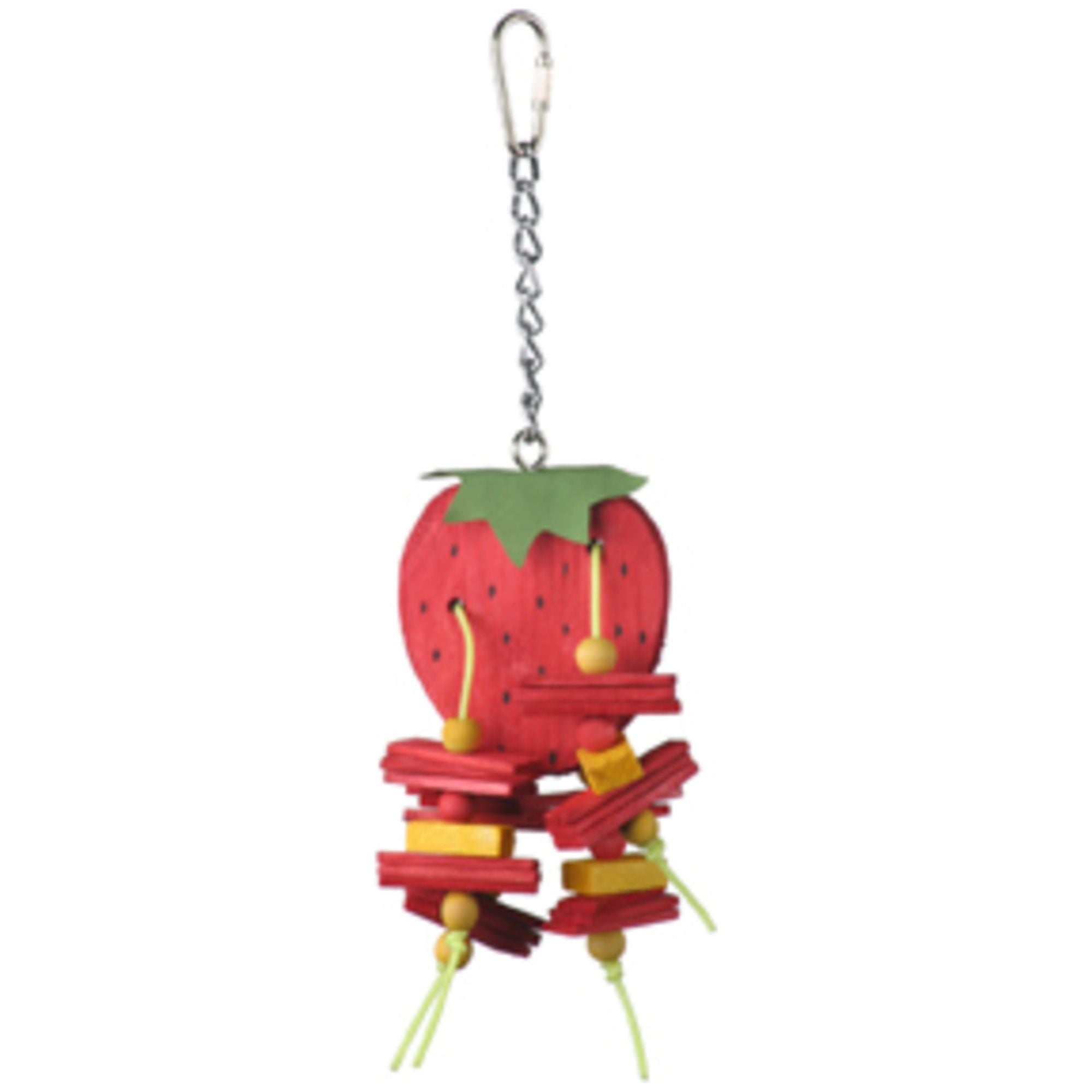 A and E Cages Happy Beaks Strawberry Bird Toy SM