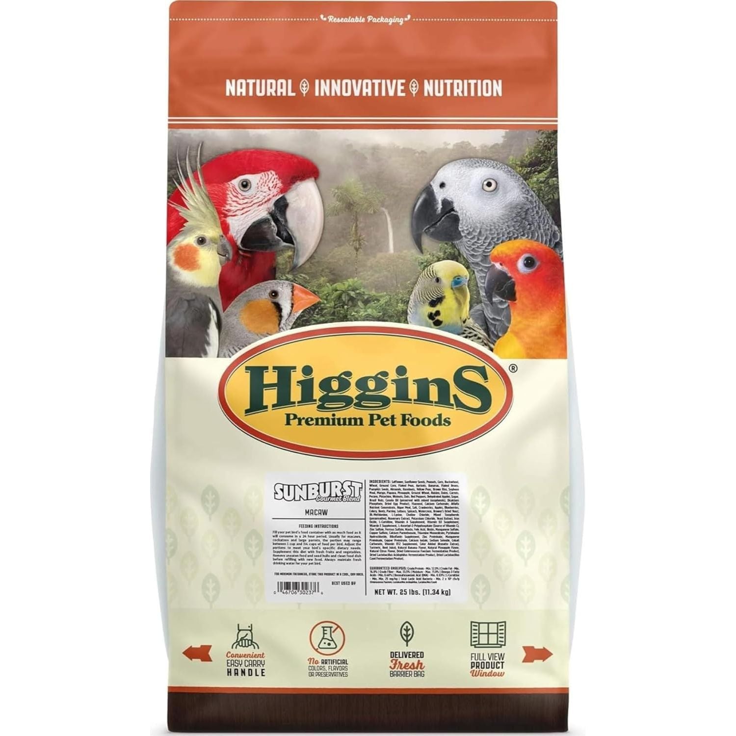 Sunburst Gourmet Blend Macaw 25 Lb