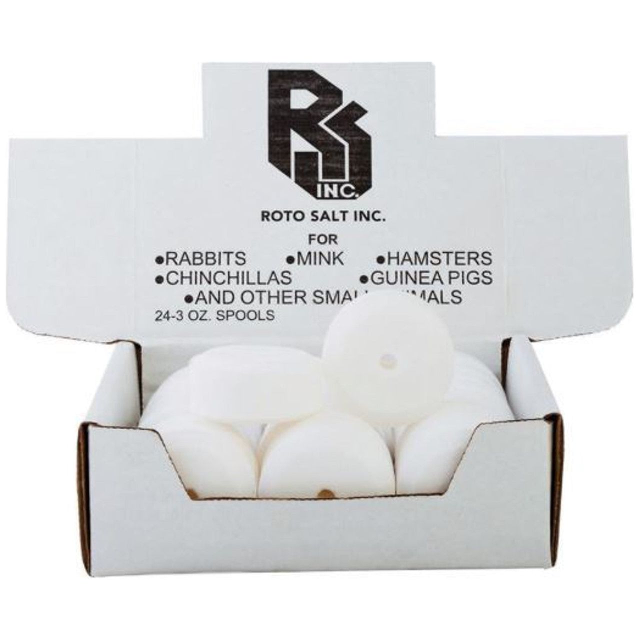 Salt Spool Display Plain White 24 Pc